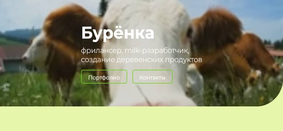 Сайт Бурёнка